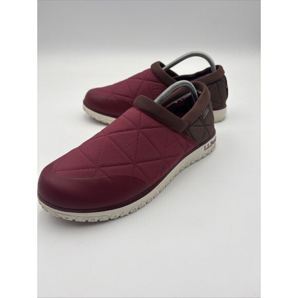 LL Bean Ultralight Primaloft Shoes Mens 10 M Red  Brown Waterproof Slip On Shoes - Picture 6 of 9